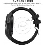 Tech Protect SMOOTHBAND λουράκι για Samsung Galaxy Watch 46mm, Watch 3 45 mm, Gear S3 Frontier/Gear S3 Classic/Huawei Watch GT / GT 2 / GT 2e / GT 2 Pro / GT 3 (46 mm) - ΜΑΥΡΟ