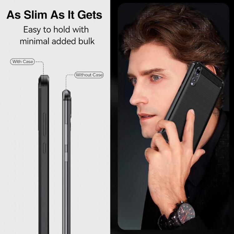 Θήκη TECH PROTECT CARBON για HUAWEI P20 PRO - ΜΑΥΡΟ - KF232497