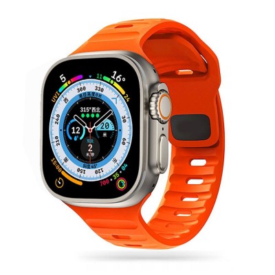 TECH PROTECT Λουράκι Σιλικόνης ICONBAND LINE για APPLE WATCH 4 / 5 / 6 / 7 / 8 / SE / ULTRA (42 / 44 / 45 / 49 MM) - ΠΟΡΤΟΚΑΛΙ