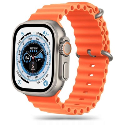 TECH PROTECT Λουράκι Σιλικόνης ICONBAND PRO για APPLE WATCH 4 / 5 / 6 / 7 / 8 / SE / ULTRA (42 / 44 / 45 / 49 MM) - ΠΟΡΤΟΚΑΛΙ