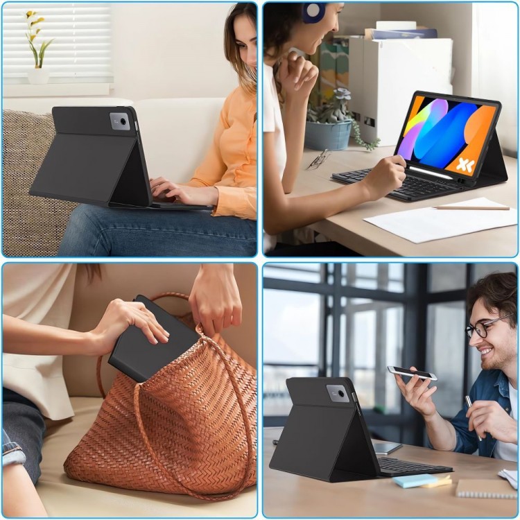 Θήκη TECH PROTECT SMARTCASE FOLIO SC PEN slot με ασύρματο BT πληκτρολόγιο και υποδοχή PENCIL για LENOVO IDEA TAB 11.0 TB-336 - ΜΑΥΡΟ