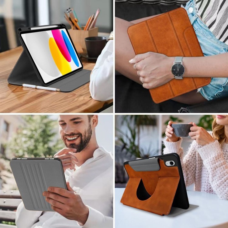 Θήκη TECH PROTECT FLEECE SC PEN SMARTCASE FOLIO για Apple IPAD 10.9” 10 / 2022 / 11” 11 / 2025 - ΚΑΦΕ ΜΑΥΡΟ