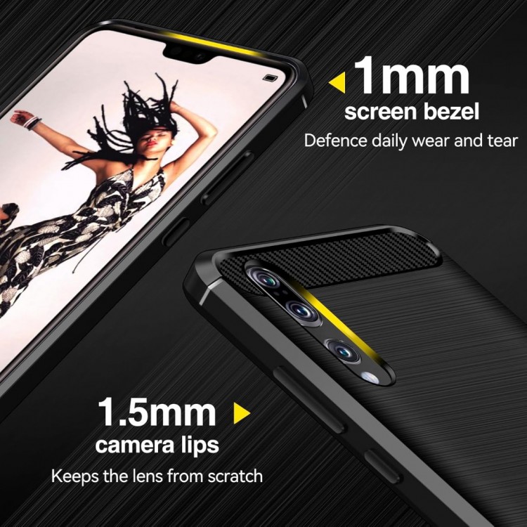 Θήκη TECH PROTECT CARBON για HUAWEI P20 PRO - ΜΑΥΡΟ - KF232497