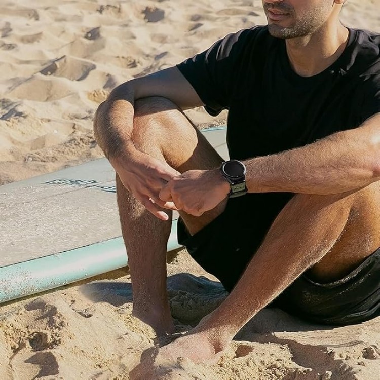 TECH PROTECT Λουράκι Υφασμάτινο SCOUT PRO για SAMSUNG GALAXY WATCH 7/6/5 40mm 44mm /6/4 Classic /5 Pro /3 Classic 41mm /Active 2 - 20 mm - ΠΡΑΣΙΝΟ ΧΑΚΙ