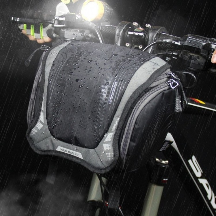 TECH PROTECT WILDMAN αδιάβροχη τσάντα Τιμονιού ποδηλάτου HARDPOUCH BIKE MOUNT - H8 - ΜΑΥΡΟ 