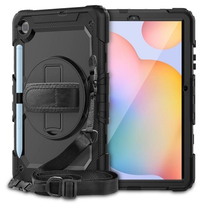 Case TECH PROTECT SOLID360 HANDSTRAP, STAND for SAMSUNG GALAXY TAB S6 LITE 10.4 2020 / 2022 - BLACK