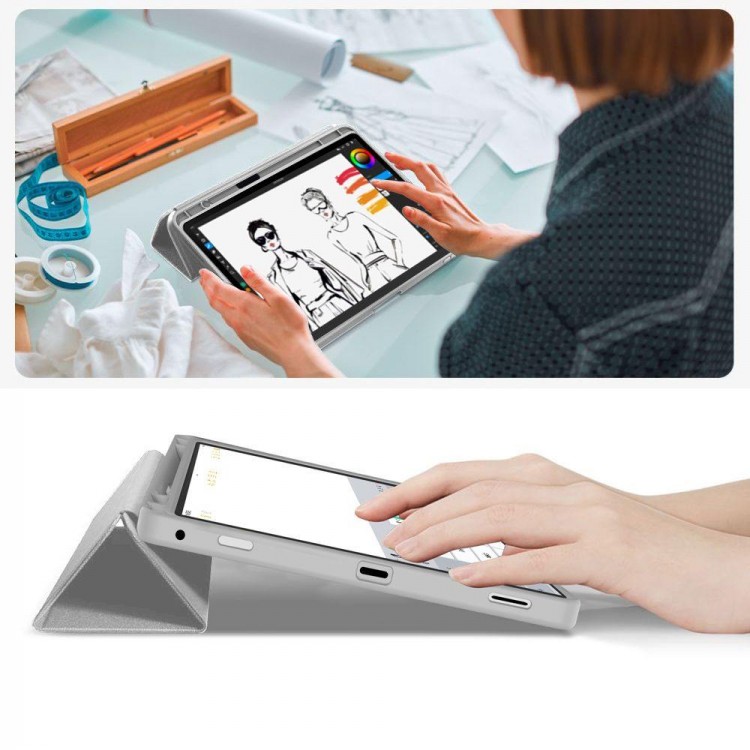 Θήκη TECH PROTECT SMARTCASE FOLIO SC PEN για Samsung GALAXY TAB S9 11.0 / S9 FE / S10 FE / S10 LITE 10.9 X710 / X716B / X510 / X516B / X520 / X526 / X400 / X406B - ΓΚΡΙ