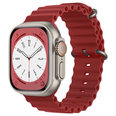 TECH PROTECT Λουράκι Σιλικόνης ICONBAND PRO για APPLE WATCH 1/2/3/4/5/6/7/8/9/SE/SE 2 (38/40/41mm) - ΚΟΚΚΙΝΟ