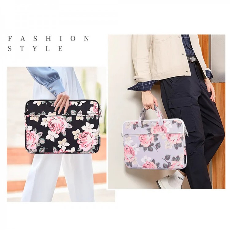 Θήκη Μεταφοράς TECH-PROTECT CanvasArtisan BRIEFCASE Sleeve για Laptop,MacBook 13-14 - ΓΚΡΙ ΡΟΖ - H40-C22