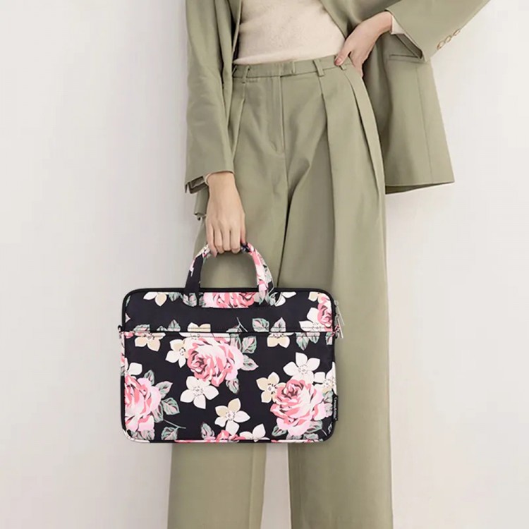 Θήκη Μεταφοράς TECH-PROTECT CanvasArtisan BRIEFCASE Sleeve για Laptop,MacBook 13-14 - ΓΚΡΙ ΡΟΖ - H40-C22