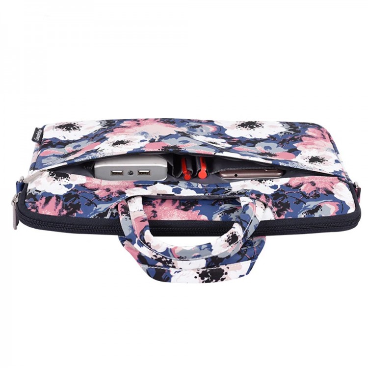 Θήκη Μεταφοράς TECH-PROTECT CanvasArtisan BRIEFCASE Sleeve για Laptop,MacBook 13-14 - ΜΠΛΕ ΡΟΖ - H43-C22