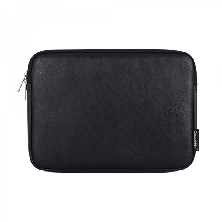 Θήκη Μεταφοράς TECH-PROTECT CanvasArtisan Laptop Sleeve Zipper, Eco Leather για NOTEBOOK 15-16 - ΜΑΥΡΟ - L36-M01