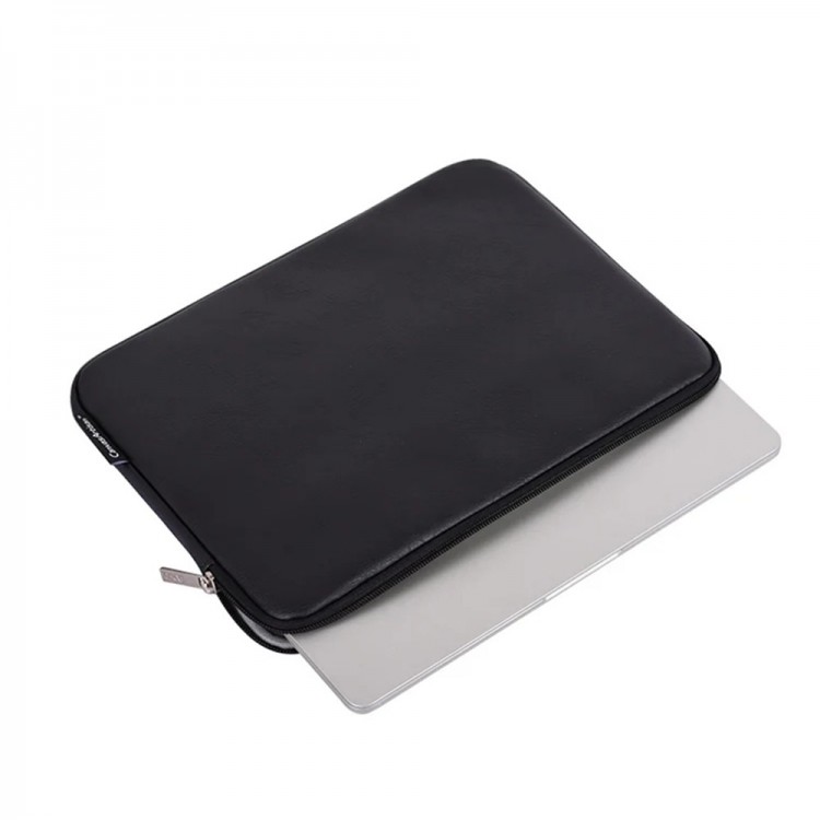 Θήκη Μεταφοράς TECH-PROTECT CanvasArtisan Laptop Sleeve Zipper, Eco Leather για NOTEBOOK 15-16 - ΜΑΥΡΟ - L36-M01