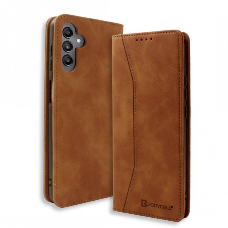 Θήκη TECH PROTECT Bodycell δερμάτινο WALLET FOLIO Pu Leather για SAMSUNG GALAXY A05s 2024 - ΚΑΦΕ