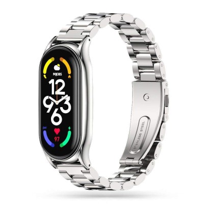 Tech Protect STAINLESS BRACELET BAND for XIAOMI MI BAND 7 smartwatch - SILVER