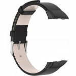 Tech Protect SMOOTH LEATHER δερμάτινο λουράκι για Huawei Band 6/Honor Band 6 smartwatch - ΜΑΥΡΟ