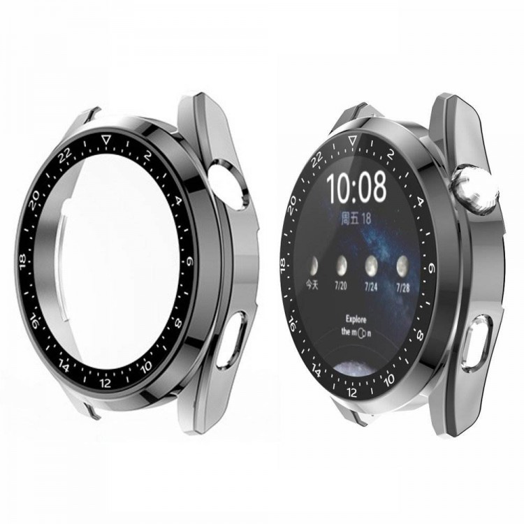 Θήκη Tech Protect DEFENSE COVER με προστασία οθόνης για Huawei Watch 3 Pro 48mm - ΓΚΡΙ