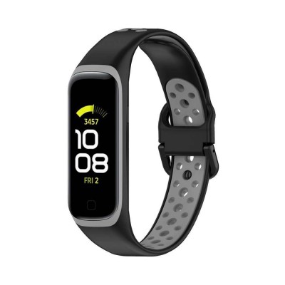 Tech Protect SMOOTHBAND Band for Samsung Galaxy Fit 2 SM-R220 smartwatch - BLACK Grey