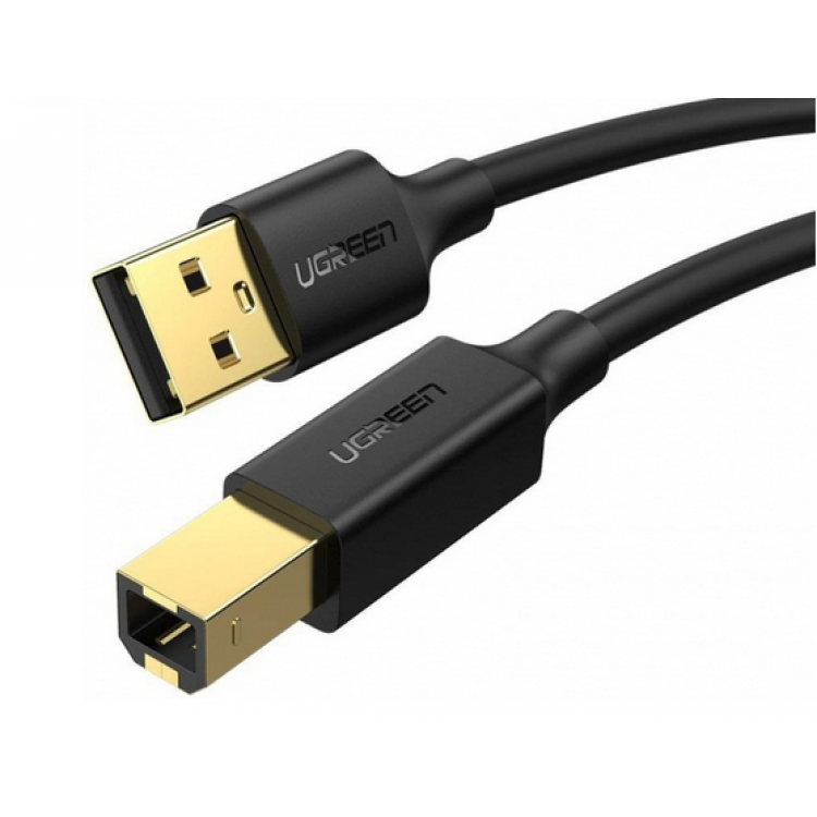Καλώδιο Σύνδεσης UGREEN US104 USB 2.0 A Male To B Male για εκτυπωτή 2μ. - Μαύρο - UGR400BLK