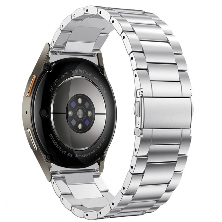 TECH PROTECT STAINLESS STEEL λουράκι μπρασελέ για SAMSUNG GALAXY WATCH 4 / 5 / 5 Pro / 6 / 7 / FE - ΑΣΗΜΙ