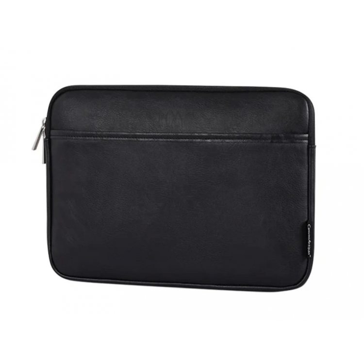 Θήκη Μεταφοράς TECH-PROTECT CanvasArtisan Laptop Sleeve Zipper, Eco Leather για NOTEBOOK 15-16 - ΜΑΥΡΟ - L36-M06