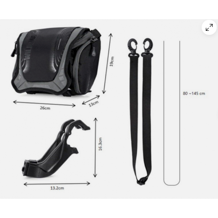 TECH PROTECT WILDMAN αδιάβροχη τσάντα Τιμονιού ποδηλάτου HARDPOUCH BIKE MOUNT - H8 - ΜΑΥΡΟ 