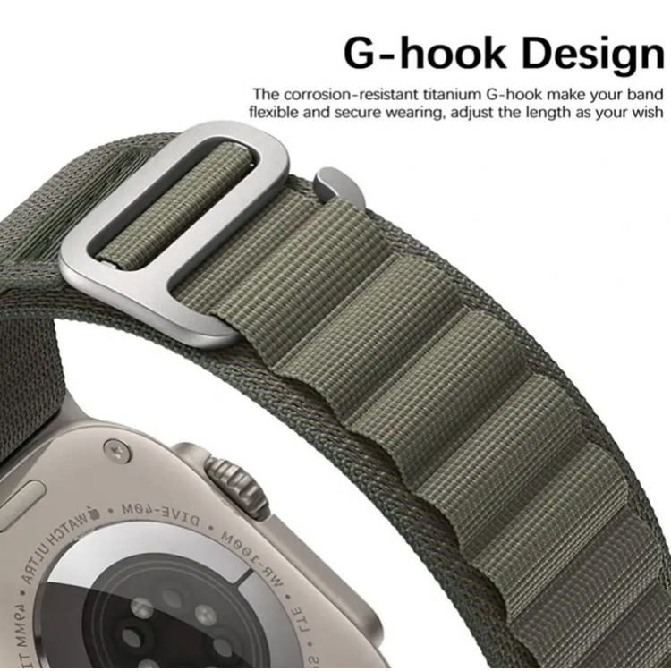 TECH PROTECT NYLON PRO Alpine Loop Λουράκι για APPLE WATCH Series / ULTRA series (42 / 44 / 45 / 46 / 49 MM) - Γκρι