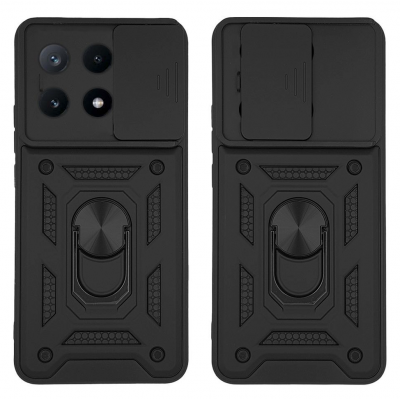 Θήκη TECH PROTECT Sonique CAMSHIELD Ring Armor CamPro για Xiaomi Poco X6 Pro 5G - ΜΑΥΡΟ