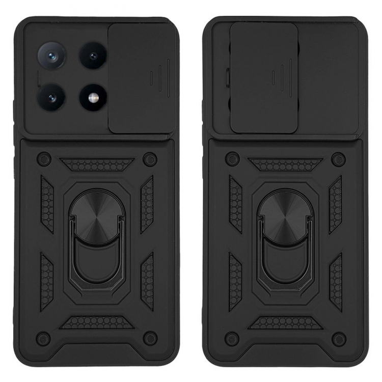 Θήκη TECH PROTECT Sonique CAMSHIELD Ring Armor CamPro για Xiaomi Poco X6 Pro 5G - ΜΑΥΡΟ