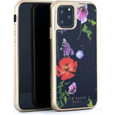 Θήκη TED BAKER Glass Inlay για Apple iPhone 11 PRO 5.8 - Hedgerow - ΜΑΥΡΟ FLORAL
