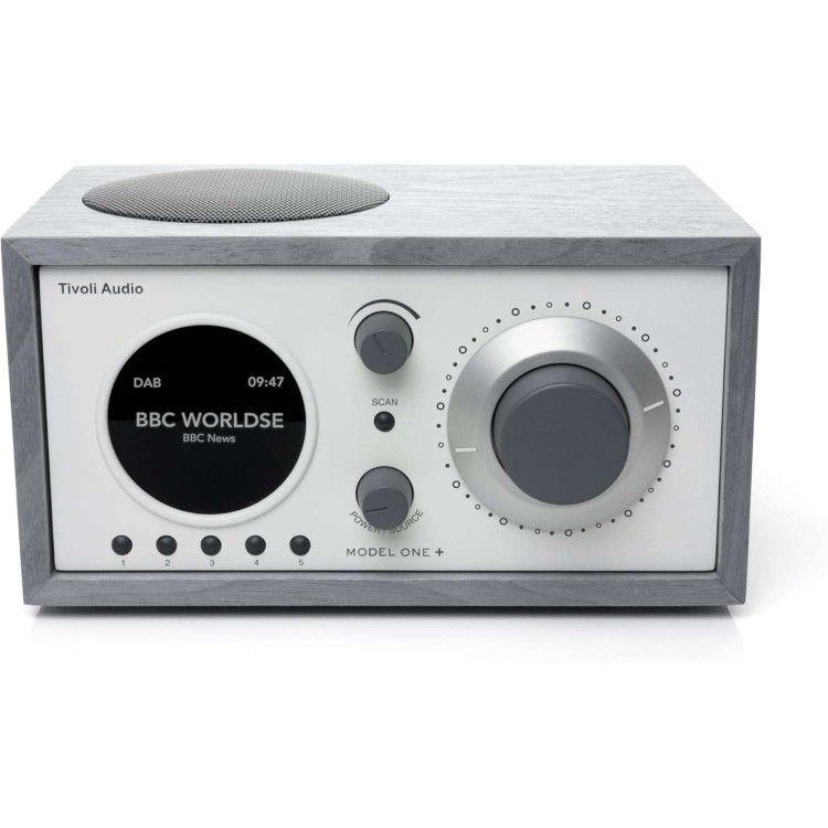 Tivoli Audio Model One+ FM/DAB+ Radio με Bluetooth,ρολόι & ξυπνητήρι ,LED, χειριστήριο - ΓΚΡΙ/ΛΕΥΚΟ - M1P-0196-UNL