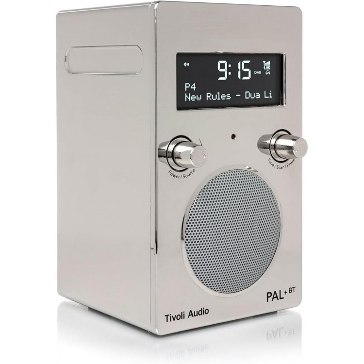  Tivoli Audio PAL+ BT Portable Bluetooth ΨΗΦΙΑΚΟ ΡΑΔΙΟΦΩΝΟ FM/DAB+ Radio - Chrome - TI-PPBTCHROME