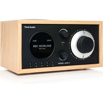 Tivoli Audio Model One+ FM/DAB+ Radio με Bluetooth,ρολόι & ξυπνητήρι ,LED, χειριστήριο - Oak/ΜΑΥΡΟ - TI-M1POBB