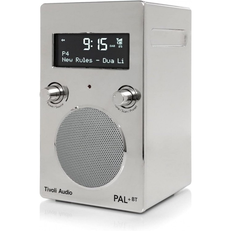  Tivoli Audio PAL+ BT Portable Bluetooth ΨΗΦΙΑΚΟ ΡΑΔΙΟΦΩΝΟ FM/DAB+ Radio - Chrome - TI-PPBTCHROME