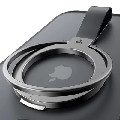 Torras Ostand UNIVERSAL Μαγνητική Βάση RING 360° Rotatable Stand, Phone Holder/Grip, Easy Attach - Titanium ΜΑΥΡΟ - TS-0419