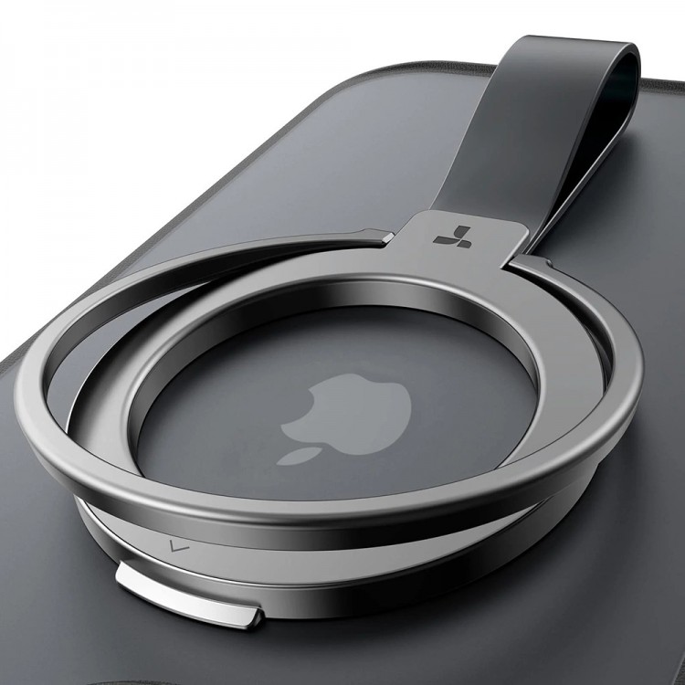 Torras Ostand UNIVERSAL Μαγνητική Βάση RING 360° Rotatable Stand, Phone Holder/Grip, Easy Attach - Titanium ΜΑΥΡΟ - TS-0419