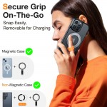 Torras Ostand UNIVERSAL Μαγνητική Βάση RING 360° Rotatable Stand, Phone Holder/Grip, Easy Attach - Titanium ΑΣΗΜΙ - TS-RH0419Silver