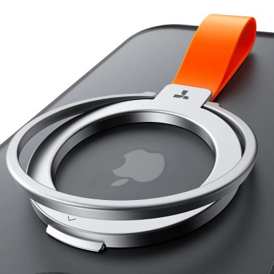 Torras Ostand UNIVERSAL Μαγνητική Βάση RING 360° Rotatable Stand, Phone Holder/Grip, Easy Attach - Titanium ΑΣΗΜΙ - TS-RH0419Silver
