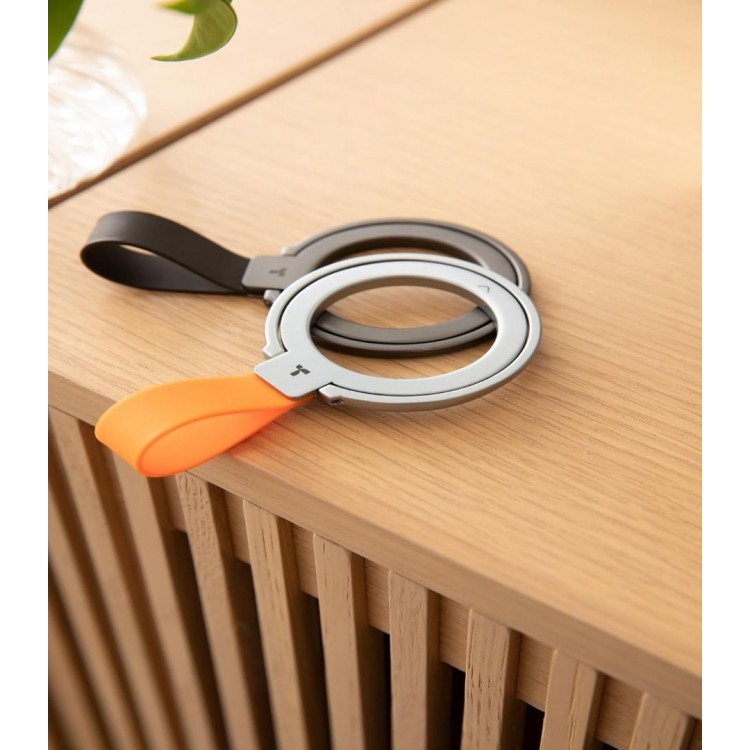Torras Ostand UNIVERSAL Μαγνητική Βάση RING 360° Rotatable Stand, Phone Holder/Grip, Easy Attach - Titanium ΑΣΗΜΙ - TS-RH0419Silver