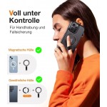 Torras Ostand UNIVERSAL Μαγνητική Βάση RING 360° Rotatable Stand, Phone Holder/Grip, Easy Attach - Titanium ΜΑΥΡΟ - TS-0419