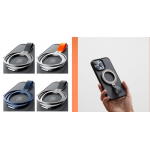 Torras Ostand UNIVERSAL Μαγνητική Βάση RING 360° Rotatable Stand, Phone Holder/Grip, Easy Attach - Titanium ΜΑΥΡΟ - TS-0419