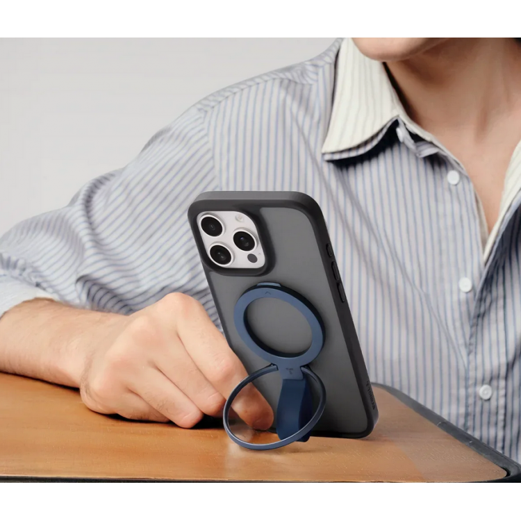 Torras Ostand UNIVERSAL Μαγνητική Βάση RING 360° Rotatable Stand, Phone Holder/Grip, Easy Attach - ΜΠΛΕ - TS-0419