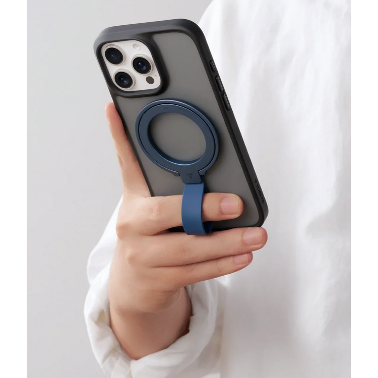 Torras Ostand UNIVERSAL Μαγνητική Βάση RING 360° Rotatable Stand, Phone Holder/Grip, Easy Attach - ΜΠΛΕ - TS-0419