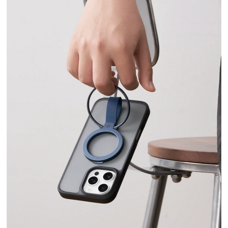 Torras Ostand UNIVERSAL Μαγνητική Βάση RING 360° Rotatable Stand, Phone Holder/Grip, Easy Attach - ΜΠΛΕ - TS-0419