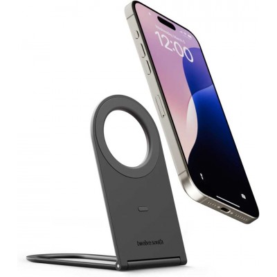 Twelve South Curve Nano Slate Ultra-Slim ρυθμιζόμενη Φορητή Βάση για Apple iPhone series,Android, Smartphones - ΓΚΡΙ - TW-TS-2560