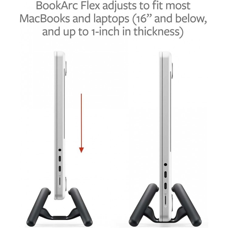 Twelve South BookArc Flex κάθετη Βάση για Apple Macbook SERIES - ΜΑΥΡΟ - TW-TS-2262