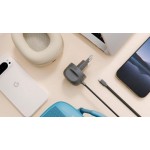 TwelveSouth PowerCord USB-C 30W PD 3.0 Ταχυφορτιστής & Extra-long καλώδιο 3μ. - ΜΑΥΡΟ Slate - TW-TS-25412