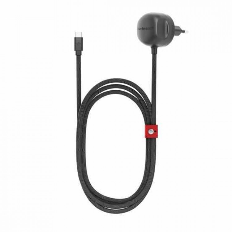 TwelveSouth PowerCord USB-C 30W PD 3.0 Ταχυφορτιστής & Extra-long καλώδιο 3μ. - ΜΑΥΡΟ Slate - TW-TS-25412