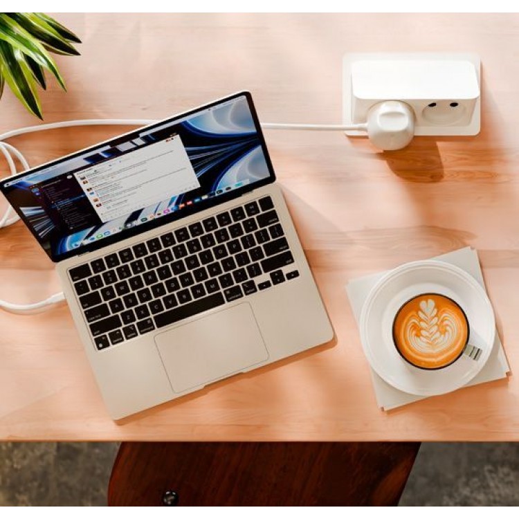 TwelveSouth PowerCord USB-C 30W PD 3.0 Ταχυφορτιστής & Extra-long καλώδιο 3μ. - ΛΕΥΚΟ Dune - TW-TS-25413