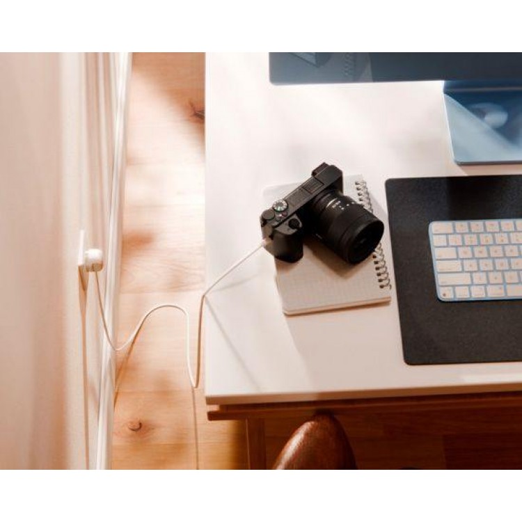 TwelveSouth PowerCord USB-C 30W PD 3.0 Ταχυφορτιστής & Extra-long καλώδιο 3μ. - ΛΕΥΚΟ Dune - TW-TS-25413